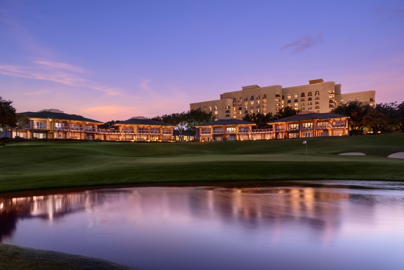 The Ritz-Carlton Dallas, Las Colinas exterior at sunset