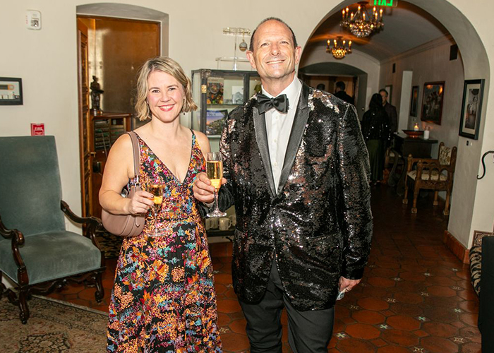 Evening networking event with dinner and entertainment