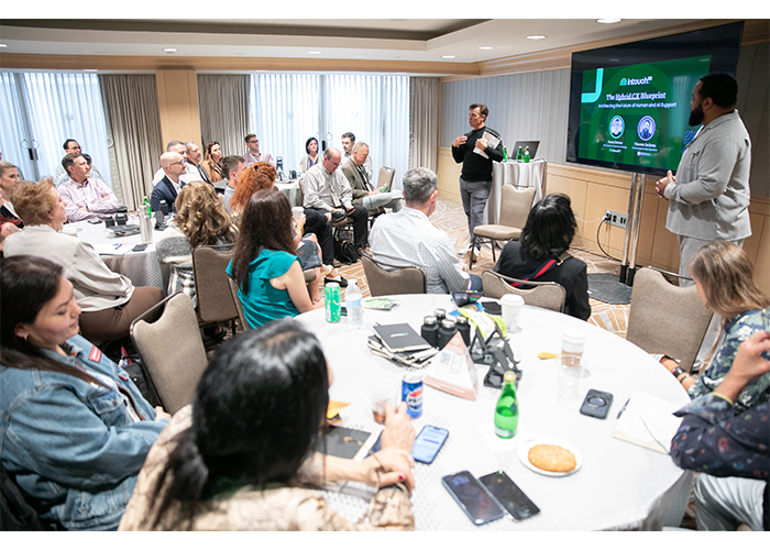 CRS attendees exchanging ideas