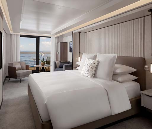 A suite aboard The Ritz-Carlton Yacht Collection