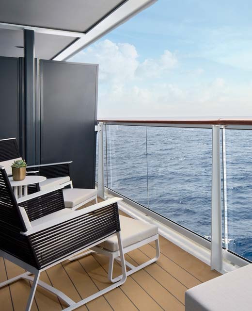 Ocean views from a private terrace